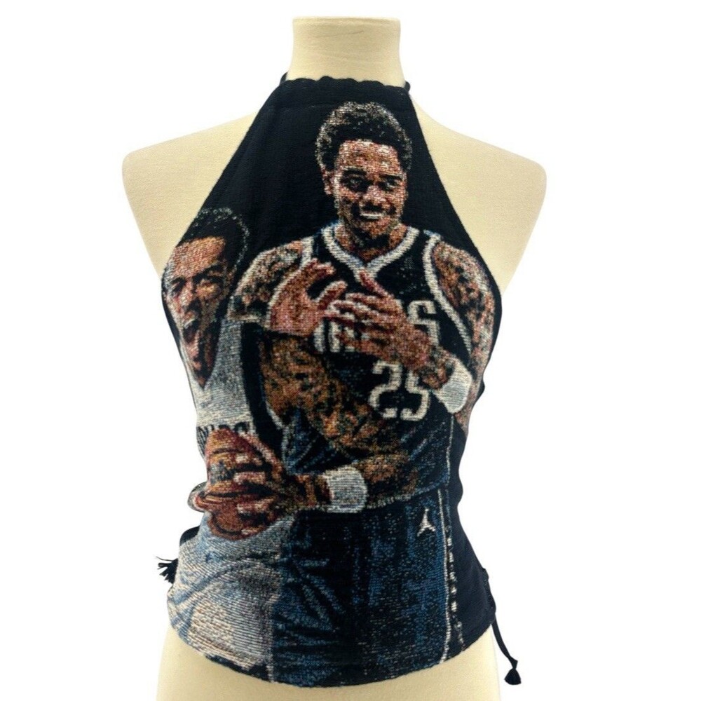 Pj Washington Tapestry Halter Top Adjustable Sz Small